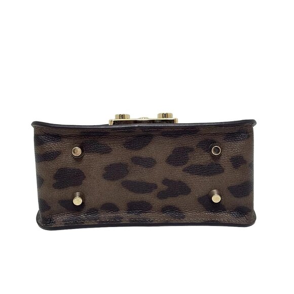 Auth FURLA Metropolis - Khaki Black Leather Shoulder Bag - Picture 8 of 9